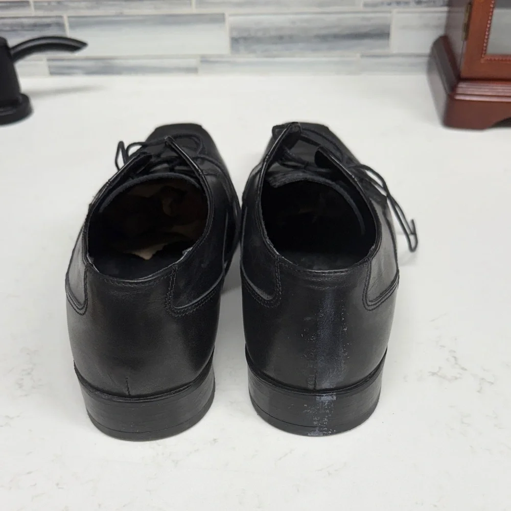 MEMPHIS by Giorgio Selini Black Leather Oxfords